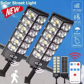 80000LM 8500K LED Solar Street Light 800W Commercial Oudoor Lights Outdoor Waterproof Hight Brightness LED, Dusk To Dawn Solar Street LightsRoad Area (Option: 2Pcs)