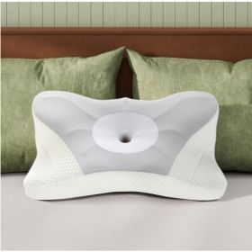 Cervical Neck Pillow, Cooling Ergonomic Memory Foam Pillows  Dual Height Orthopedic Support Contour Pillow For Side (Option: KGrey2pcs)