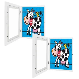 Kids Art Frame Front Opening Wooden Frame Artwork Display Storage Frame Picture Frame Wall Display For Photo Art Projects Picture Children Drawing (Option: A4-White)