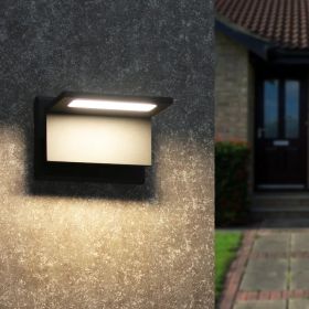 Inowel Wall Light Outdoor LED Wall Mount Lamp Modern Wall Mount Sconce Lantern Fixture For Porch Front Door 17309 (Option: Black)