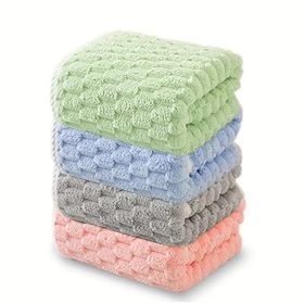 Waffle Ultra-soft Bath Towel 4/1pc, Super Absorbent And Quick-drying Adult Ultra-fine Fiber Towel, Quick-drying Textured Towel, Soft Spa And Fitness T (Option: 4piecesetmixedcolors)