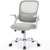 Office Mid Back Ergonomic Mesh Computer Desk Larger Seat Executive Height Adjustable Swivel Task Chair With Lumbar Support