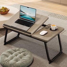 Adjustable Laptop Desk,Bed Computer Desk, Foldable Study Desk, Bedroom, Children's Adjustable Table, Small Coffee Table, Dining Table, Adjustable Soli (Option: Yellow)