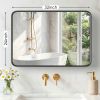 Wall Mirror With Rectangular Metal Frame