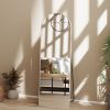 Arched Full Length Mirror, Full Body Standing Mirror, Hanging Or Leaning, For Home, Silver