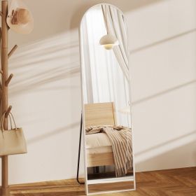 Arched Full Length Mirror, Full Body Standing Mirror, Hanging Or Leaning, For Home (Option: White)