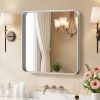 Wall Mirror With Rectangular Metal Frame