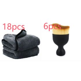 Towel Microfiber Car Beauty Car Towel Not Easy To Shed Hair Thickened Absorbent Seamless Car Cleaning Cloth (Option: Set4-40X40CM)