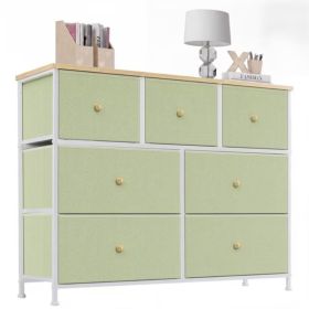 Fabric Dresser For Bedroom, Chest Of Drawers Organizer Storage Cabinet For Closet And Entryway (Option: Light green7BC)