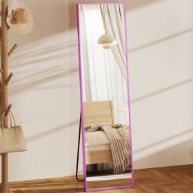 Arched Full Body Mirror, Full Length Standing Mirror, Hanging And Leaning For Home Use (Option: Purple)