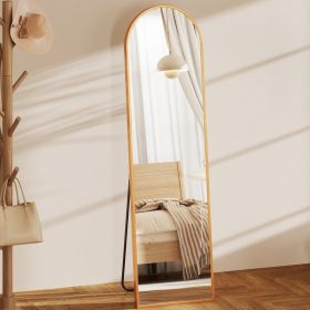Arched Full Length Mirror, Full Body Standing Mirror, Hanging Or Leaning, For Home (Option: Khaki)