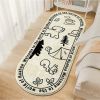 Area Rug Color Rug For Bedroom - Non Slip Bath Rug Absorbent Floor Mat For Bathroom - Cute Washable Small Shower Mat - Aesthetic Modern Home Decoratio
