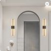 28  2-Pack Modern LED Wall Sconce, Minimalist Indoor Wall Light Fixtures, Black Matte Finish For Living Room, Bedroom, Hallway, Hotel, And Home Decor