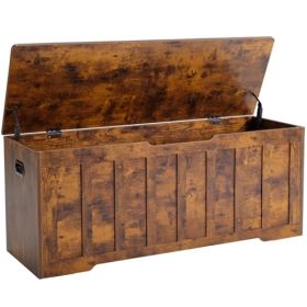 47.2-inch Large-capacity Storage, Equipped With 2 Secure Gel-buffer Hinges That Can Support Up To 150 Pounds, And Featuring 2 U-shaped Hollow Handles (Option: Brown)