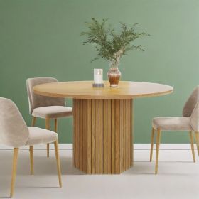 Dining Table, Storage Desk, Kitchen Table (Option: Natural Oak)