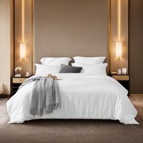 White & Pink Oversized Duvet Cover Set Includes 1 Duvet Cover & 2 Pillowcases. Premium Breathable Fabric, Hotel-grade Minimalist Design. Versatile For (Option: White-K)