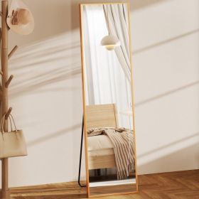 Arched Full Body Mirror, Full Length Standing Mirror, Hanging And Leaning For Home Use (Option: Khaki)