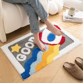 Area Rug Color Rug For Bedroom - Non Slip Bath Rug Absorbent Floor Mat For Bathroom - Cute Washable Small Shower Mat - Aesthetic Modern Home Decoratio (Option: NR240580501)