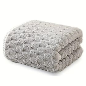 Waffle Ultra-soft Bath Towel 4/1pc, Super Absorbent And Quick-drying Adult Ultra-fine Fiber Towel, Quick-drying Textured Towel, Soft Spa And Fitness T (Option: 1pcgray)