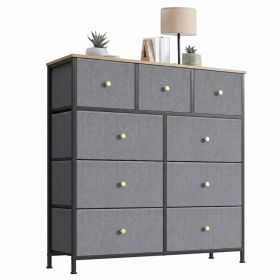 Fabric Dresser For Bedroom, Chest Of Drawers Organizer Storage Cabinet For Closet And Entryway (Option: Blue9BC)