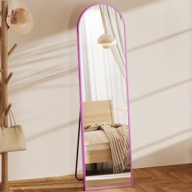Arched Full Length Mirror, Full Body Standing Mirror, Hanging Or Leaning, For Home (Option: Purple)