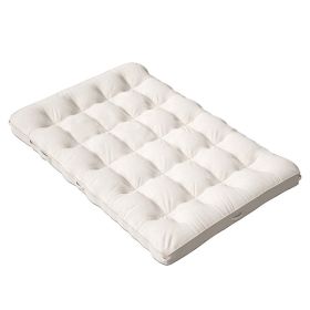 8 Inch Floor Mattress Futon Mattress Sleeping Pad Foldable Roll Up Mat, Sofa Couch Bed, Full Size (Option: Beige)