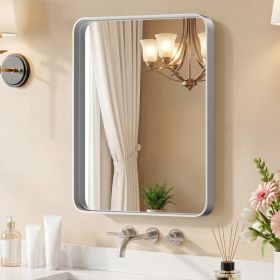 Wall Mirror With Rectangular Metal Frame (Option: Silver2230)