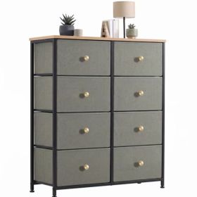 Fabric Dresser For Bedroom, Chest Of Drawers Organizer Storage Cabinet For Closet And Entryway (Option: Dark green8BC)