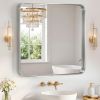 Wall Mirror With Rectangular Metal Frame