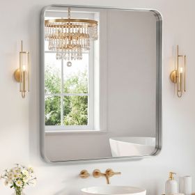 Wall Mirror With Rectangular Metal Frame (Option: Black3640)