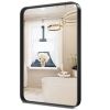 Wall Mirror With Rectangular Metal Frame
