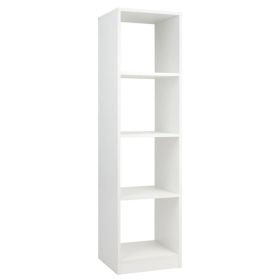 5 Tiers 4 Cube Narrow Bookshelf With 4 Anti-Tipping Kits For Living Room, Study Room, Bedroom (Option: White)