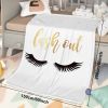 Long Eyelashes Printed Throw Blanket Plush Fluffy Flannel Fleece Blanket Soft Throws For Sofa Couch And Bed 30x40 50x60 60x80