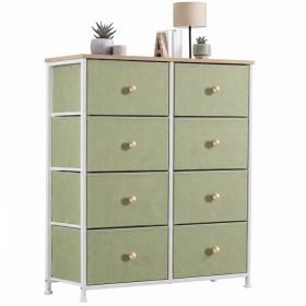 Fabric Dresser For Bedroom, Chest Of Drawers Organizer Storage Cabinet For Closet And Entryway (Option: Light green8BC)