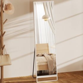 Arched Full Body Mirror, Full Length Standing Mirror, Hanging And Leaning For Home Use (Option: White)