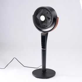 Silent Upright Fan, 15-speed Floor-standing Fan, With Touch Control And LED Lights (Option: Black)