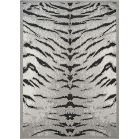 Hide GC CHD1001 Brown 5 Ft. 3 In. X7 Ft. Area Rug (Option: GraySilver)