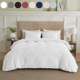 Serta Simply Clean Pleated Duvet Cover Queen (Option: White)