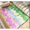 Area Rug Color Rug For Bedroom - Non Slip Bath Rug Absorbent Floor Mat For Bathroom - Cute Washable Small Shower Mat - Aesthetic Modern Home Decoratio