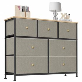 Fabric Dresser For Bedroom, Chest Of Drawers Organizer Storage Cabinet For Closet And Entryway (Option: Dark green7BC)