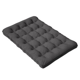 8 Inch Floor Mattress Futon Mattress Sleeping Pad Foldable Roll Up Mat, Sofa Couch Bed, Full Size (Option: Light gray)