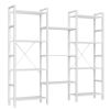 A Wide Bookshelf With Adjustable Shelves, Which Can Be Transformed Into An Industrial-style Display Unit With Three Columns And Four Layers.