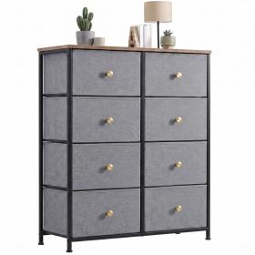 Fabric Dresser For Bedroom, Chest Of Drawers Organizer Storage Cabinet For Closet And Entryway (Option: Blue8BC)