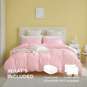 2-Pack White & Pink 3-Piece Bohemian Bedding Sets.Crafted From Durable, Abrasion-resistant Fabric That Maintains Exceptional Softness For Comfortable (Option: 2pcs-Pink-K)