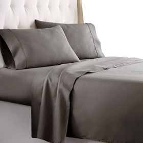 Twin Size Sheets Set - Bedding Sheets & Pillowcases w/ 16 inch Deep Pockets - Fade Resistant & Machine Washable - 3 Piece 1800 Series Twin Bed Sheet S (Piece Type: 3 Piece 1800 Series Twin, Color: grey)