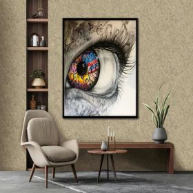 woman graffiti art street pop modern fashion poster painting canvas Hand Painted Oil Painting graffiti poster wall art canvas design framed ready to h (Style: 01, size: 80x120cm)