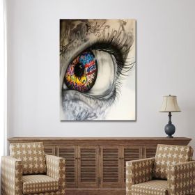 woman graffiti art street pop modern fashion poster painting canvas Hand Painted Oil Painting graffiti poster wall art canvas design framed ready to h (Style: 01, size: 120x160cm)