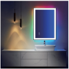 Triple Color Temperature/LED/RGB Smart Touch Control Bathroom Mirror with Tempered Glass, Adjustable Light, Fog & Shatterproof, Memory Function