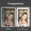 Triple Color Temperature/LED/RGB Smart Touch Control Bathroom Mirror with Tempered Glass, Adjustable Light, Fog & Shatterproof, Memory Function