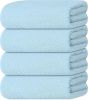 Pack of 4 Extra Large Bath Towels 30 x 60 Inches, 100% Cotton, Larger & Lighter Weight, Quicker to Dry, Super Soft and Absorbent, Perfect for Bathroom